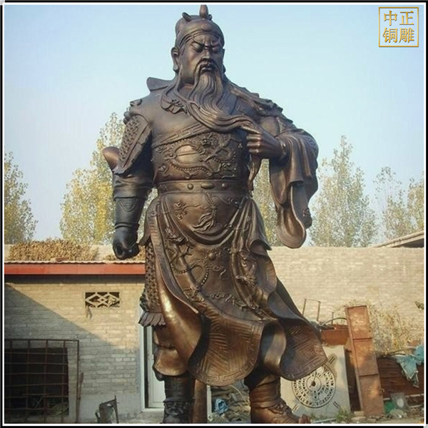 站像大型捋胡子關公雕像鑄造.jpg 站像大型捋胡子關公雕像鑄造.jpg